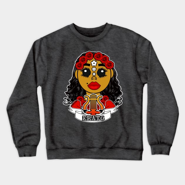 Erato of Nine Muses Crewneck Sweatshirt by artbyomega